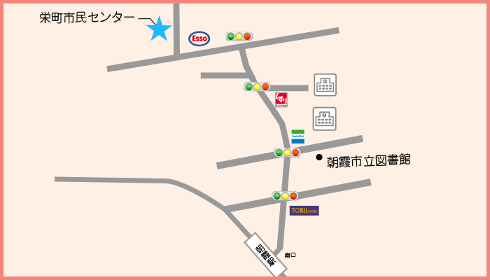 朝霞教室のアクセスマップ